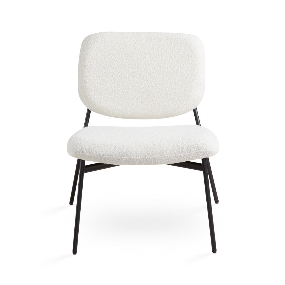 Chaise d'appoint Emmett : Boucle blanche