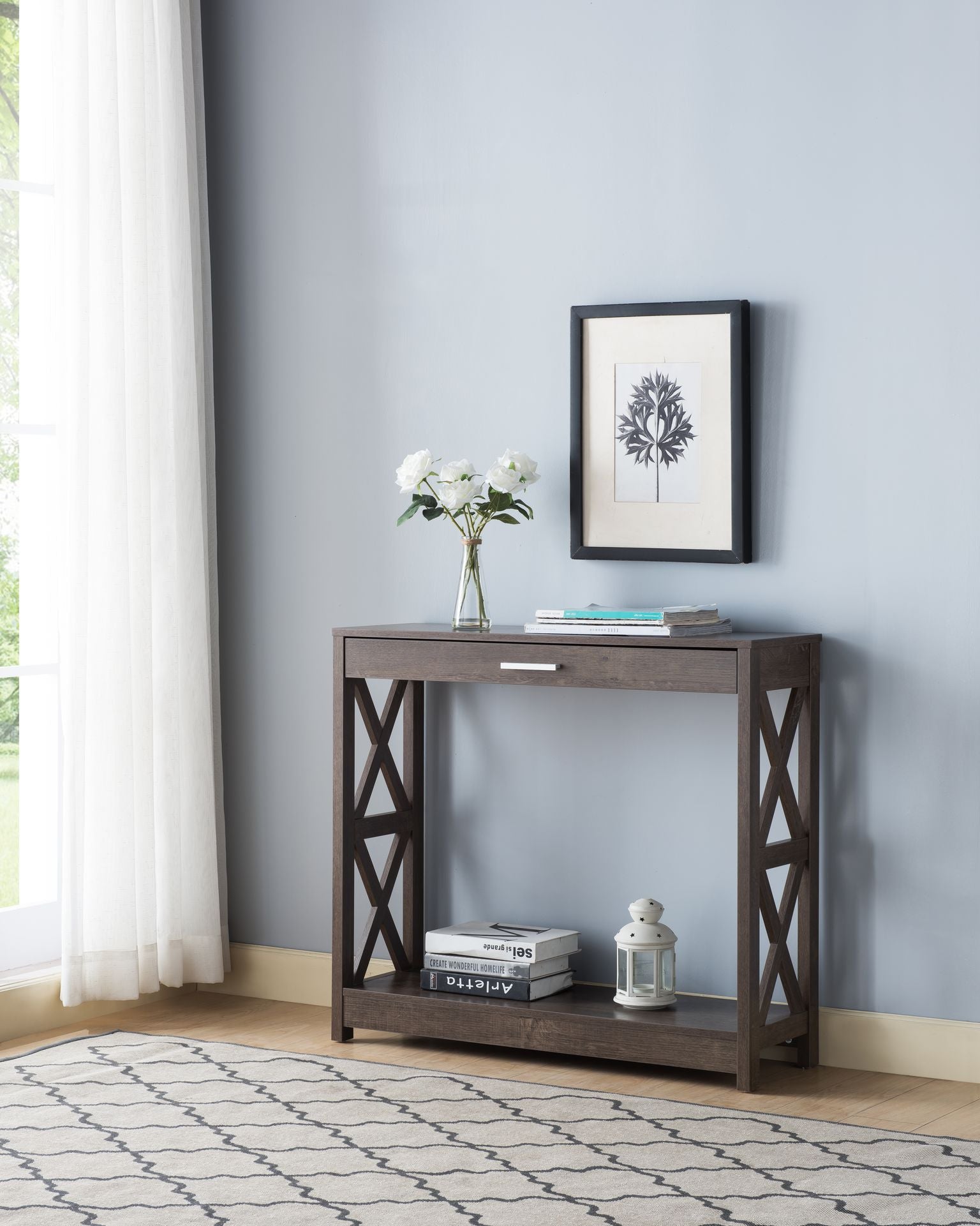 CONSOLE - CHÊNE NOYER ( Meuble Mtl )