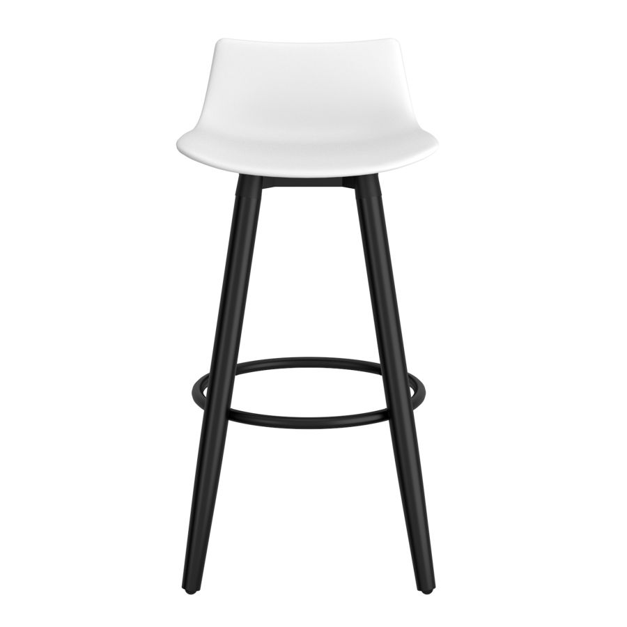 Rango 26" Tabouret de comptoir, ensemble de 2, en blanc et noir ( Meuble Mtl )