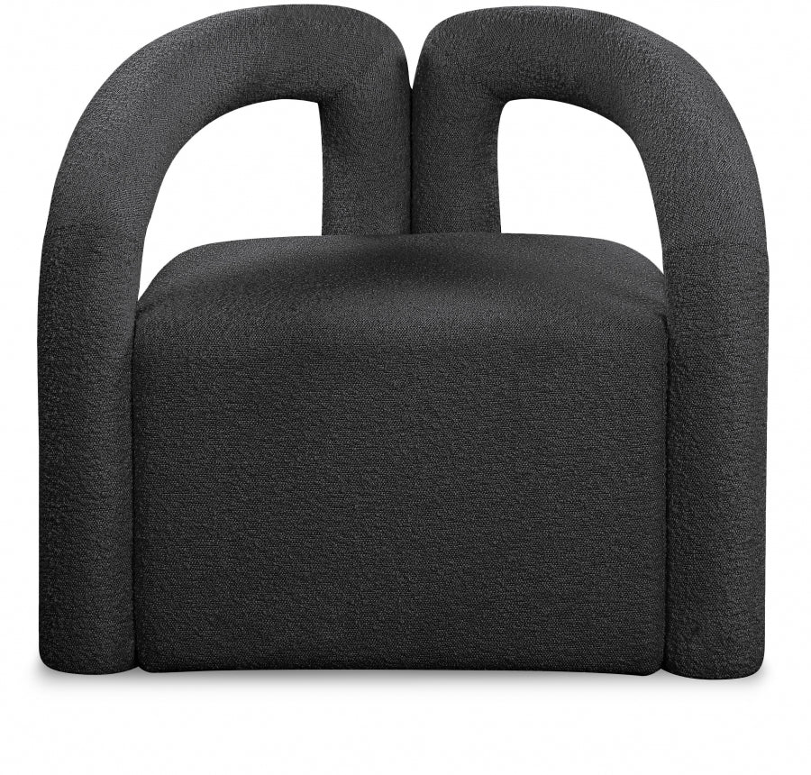 Fauteuil d'appoint en tissu boucle Otto