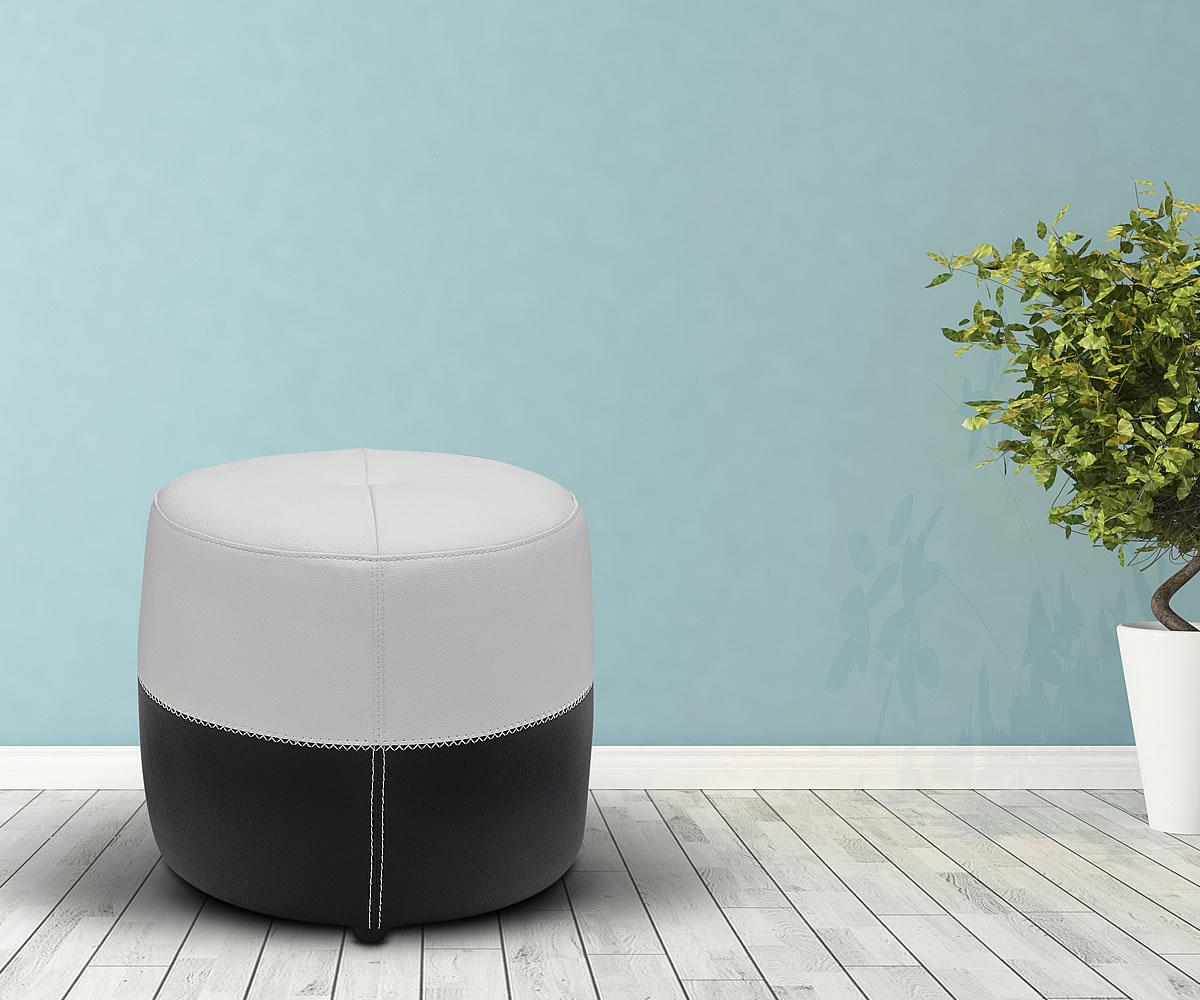 KW-011 Pouf blanc ( Meuble Mtl )