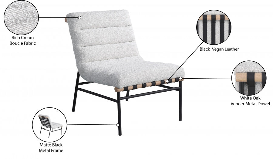 Fauteuil d'appoint en tissu boucle Burke