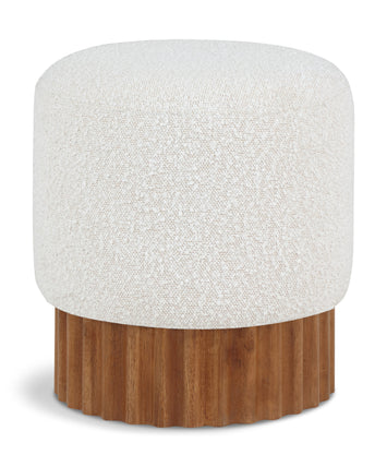 Pouf/tabouret en tissu boucle Veranda