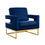 Chaise d'appoint en velours Noah