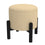 Pouf de rangement rond Heidi en beige et noir