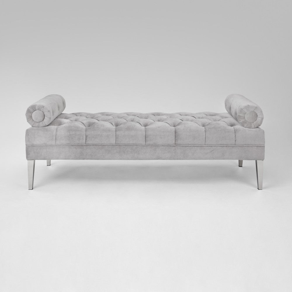 Banc Prado : Velours Gris