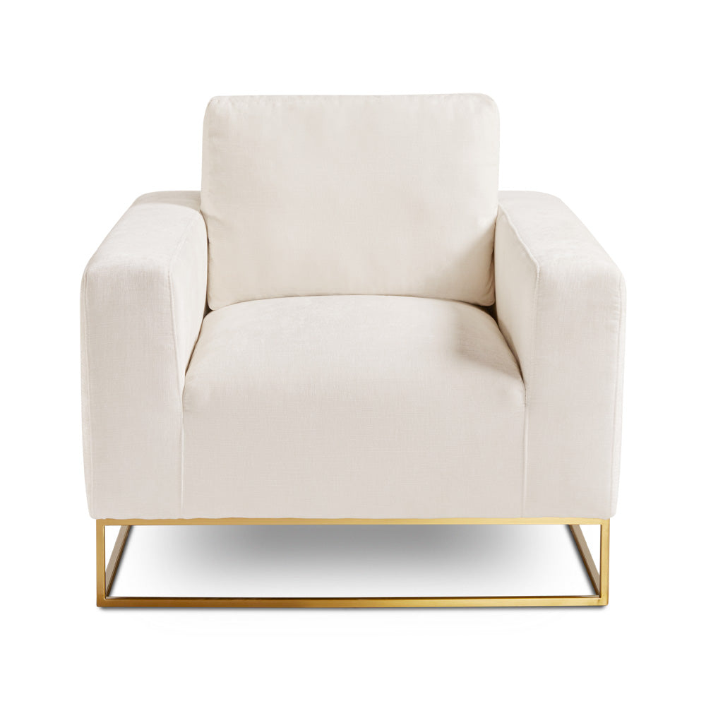 Chaise d'appoint Franklin Gold : Contessa Vanille