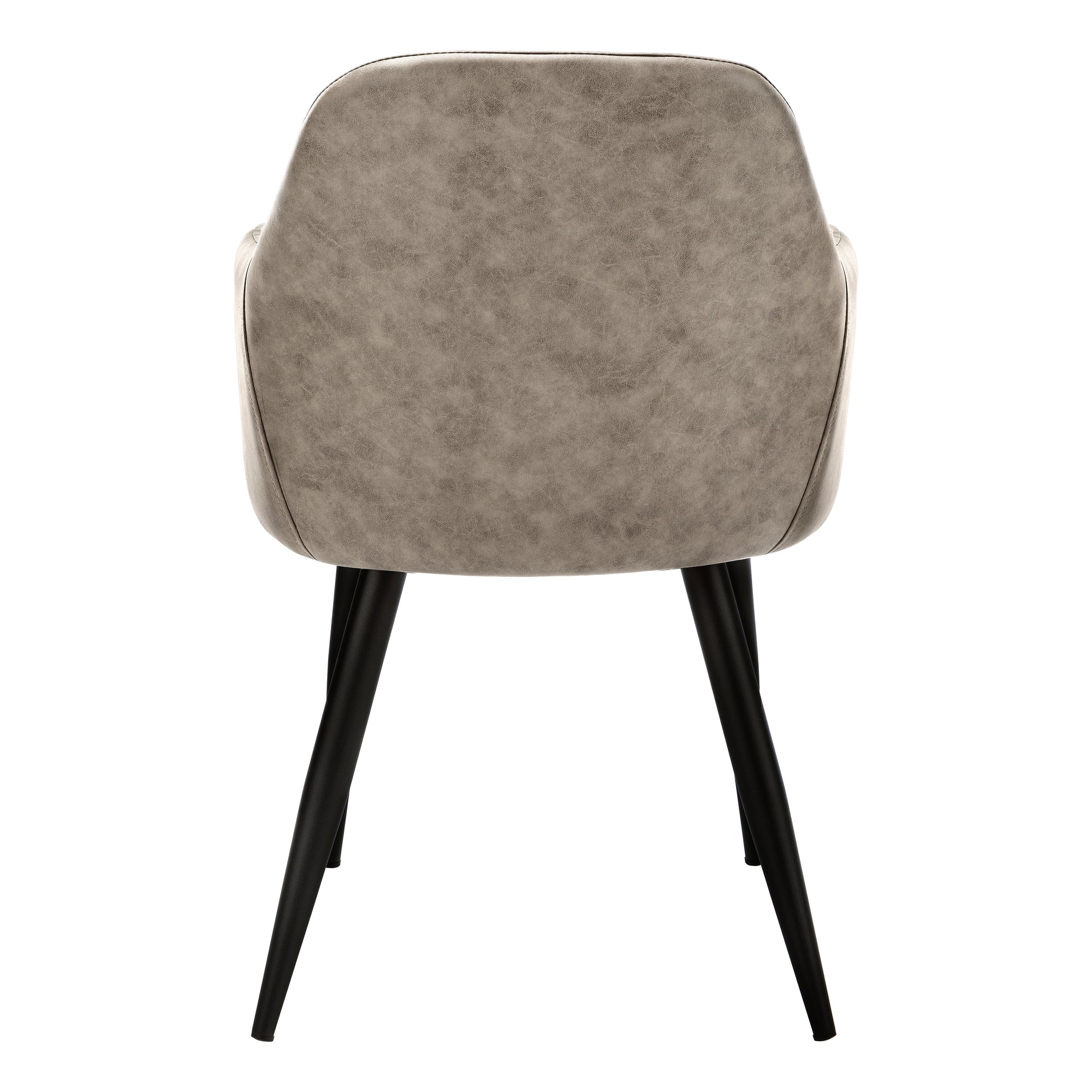 CHAISE DE SALLE A MANGER - 2PCS / 33"H / TISSU TAUPE / METAL NOIR ( Meuble Mtl )