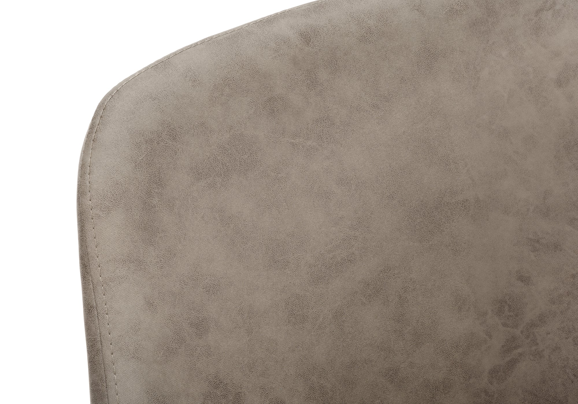 CHAISE DE SALLE A MANGER - 2PCS / 33"H / TISSU TAUPE / METAL NOIR ( Meuble Mtl )