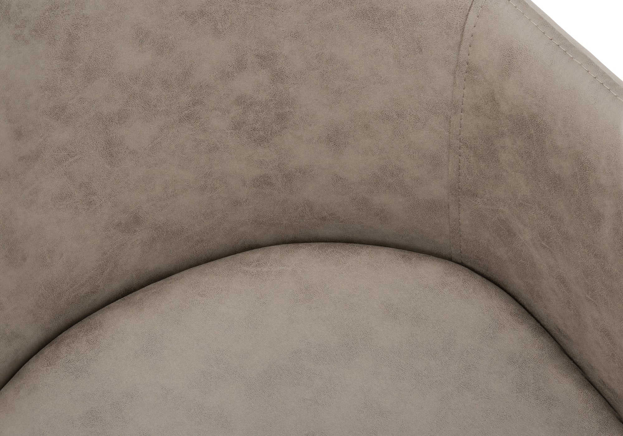 CHAISE DE SALLE A MANGER - 2PCS / 33"H / TISSU TAUPE / METAL NOIR ( Meuble Mtl )