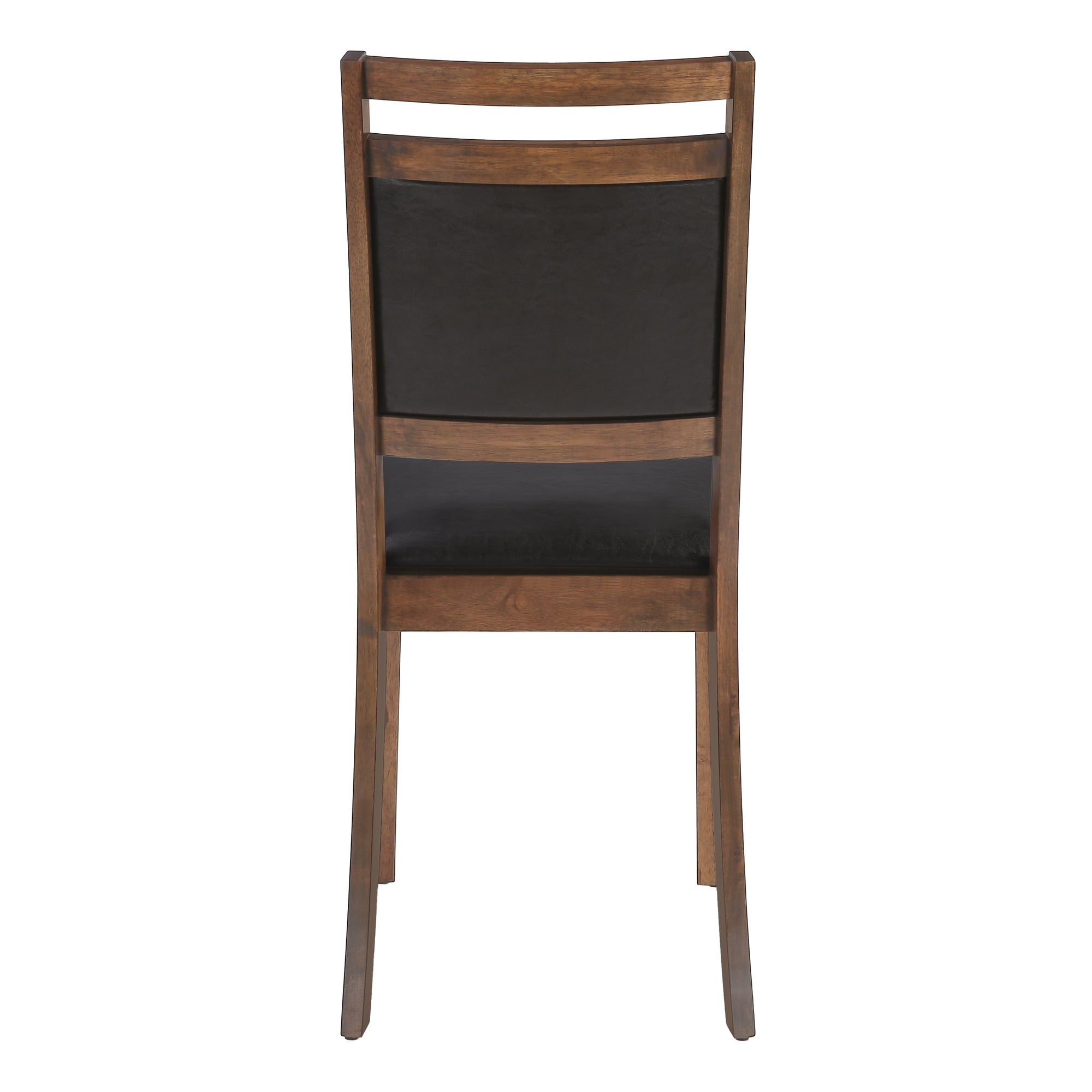 CHAISE DE SALLE À MANGER - 2PCS / 40"H NOYER BRUN / PU BRUN FONCÉ ( Meuble Mtl )