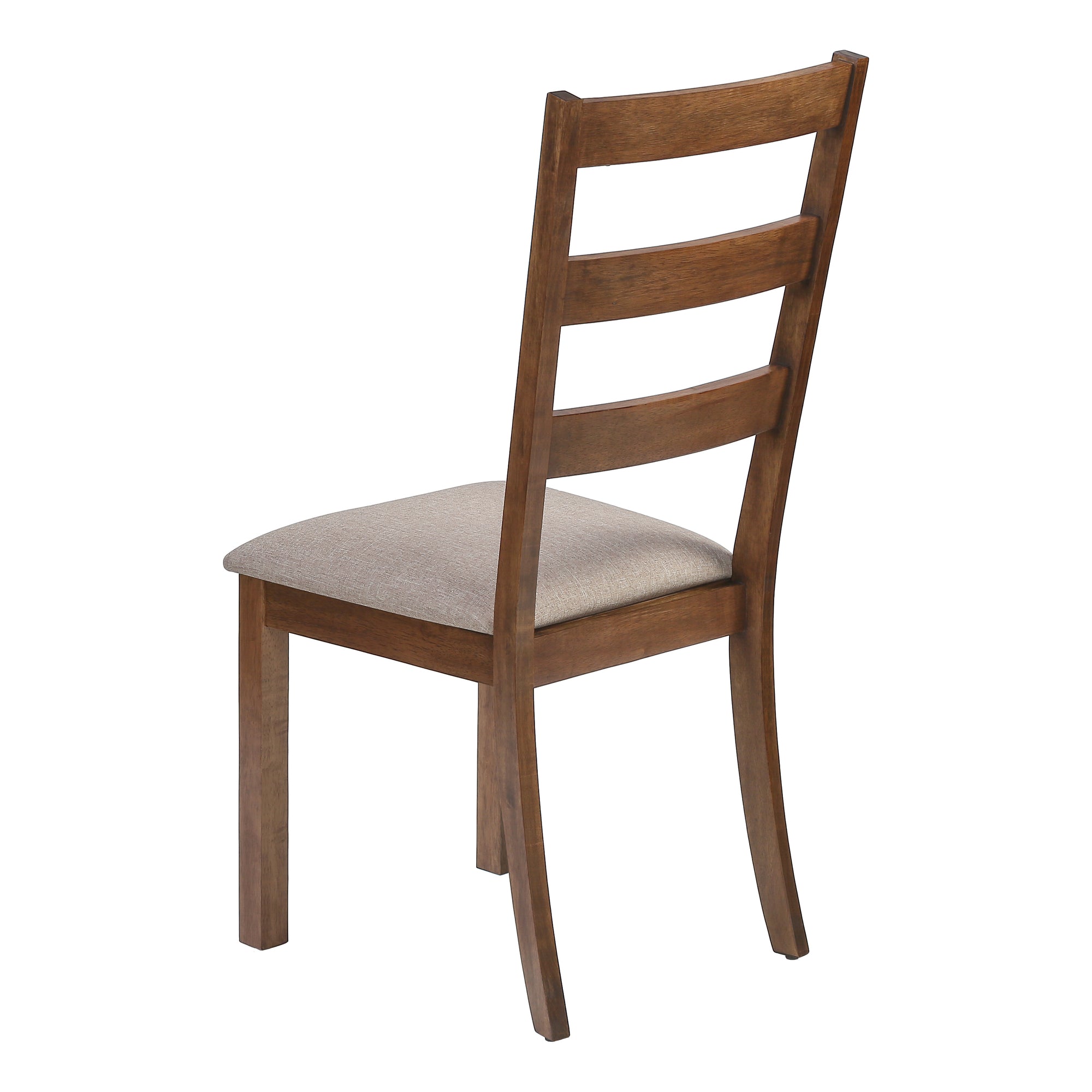 CHAISE DE SALLE À MANGER - 2PCS / 40"H NOYER BRUN / TISSU BEIGE ( Meuble Mtl )