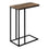 TABLE D'APPOINT - 25"H / RECUPERATION BRUN / METAL NOIR ( Meuble Mtl )