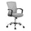 CHAISE DE BUREAU - GRIS / PIETEMENT CHROME SUR ROULETTES ( Meuble Mtl )