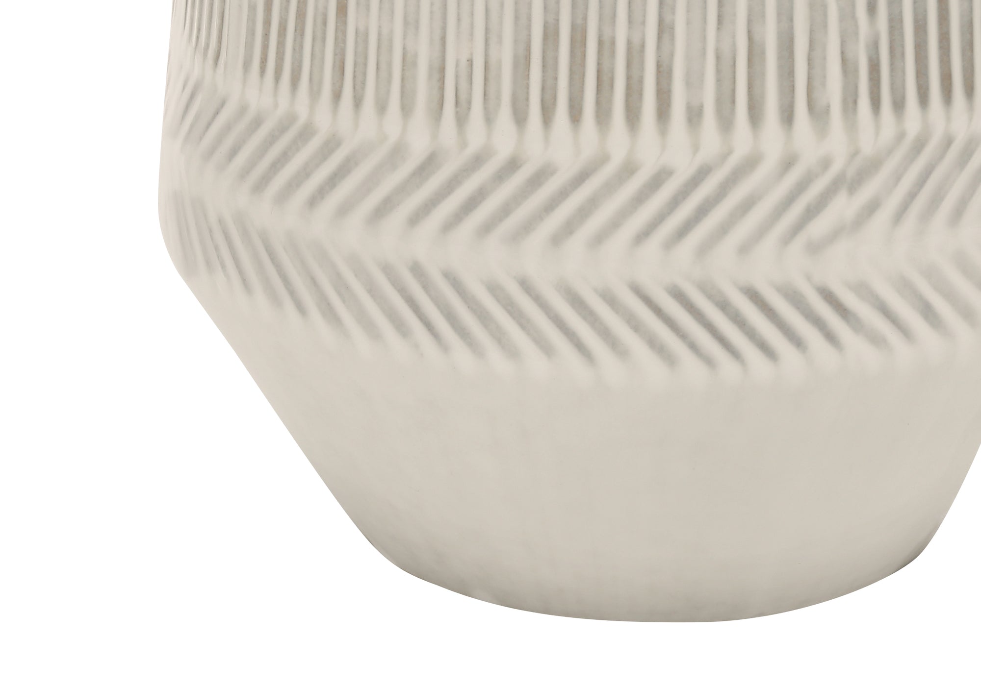 ÉCLAIRAGE - LAMPE DE TABLE 33"H CÉRAMIQUE CRÈME / ABAT-JOUR IVOIRE