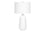 ÉCLAIRAGE - LAMPE DE TABLE 26"H CÉRAMIQUE CRÈME / ABAT-JOUR IVOIRE