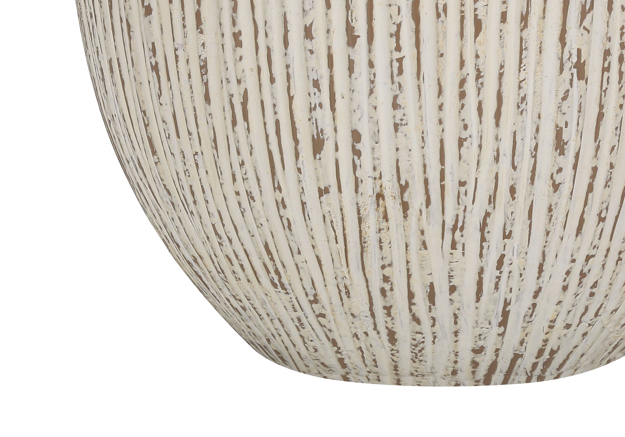 ÉCLAIRAGE - LAMPE DE TABLE 26"H CÉRAMIQUE CRÈME / ABAT-JOUR IVOIRE
