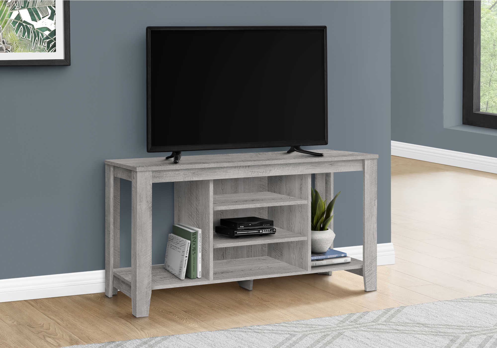 MEUBLE TV - 48"L / GRIS INDUSTRIEL ( Meuble Mtl )