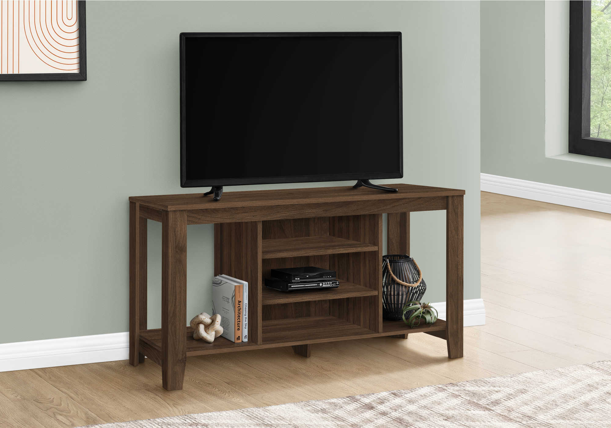 MEUBLE TV - 48"L / NOYER FONCÉ ( Meuble Mtl )