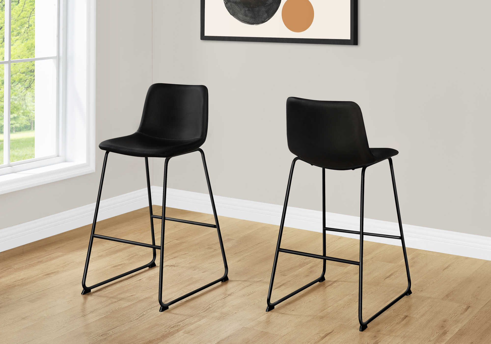 CHAISE DE BUREAU - SIMILI-CUIR NOIR / BUREAU DEBOUT