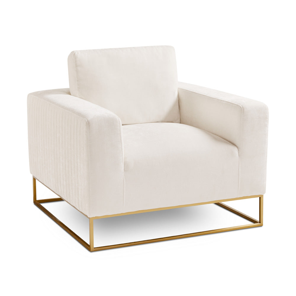 Chaise d'appoint Franklin Gold : Contessa Vanille