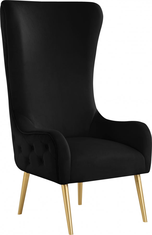 Chaise d'appoint en velours Alexander