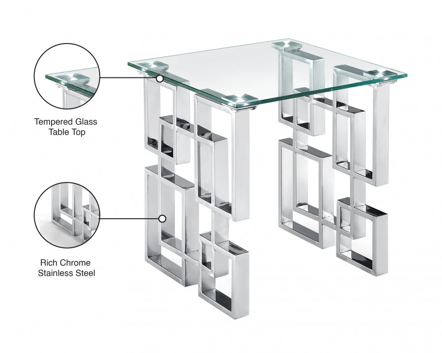 Table de bout chromée Alexis