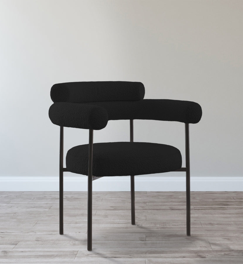 Chaise de salle à manger en tissu bouclé Blake