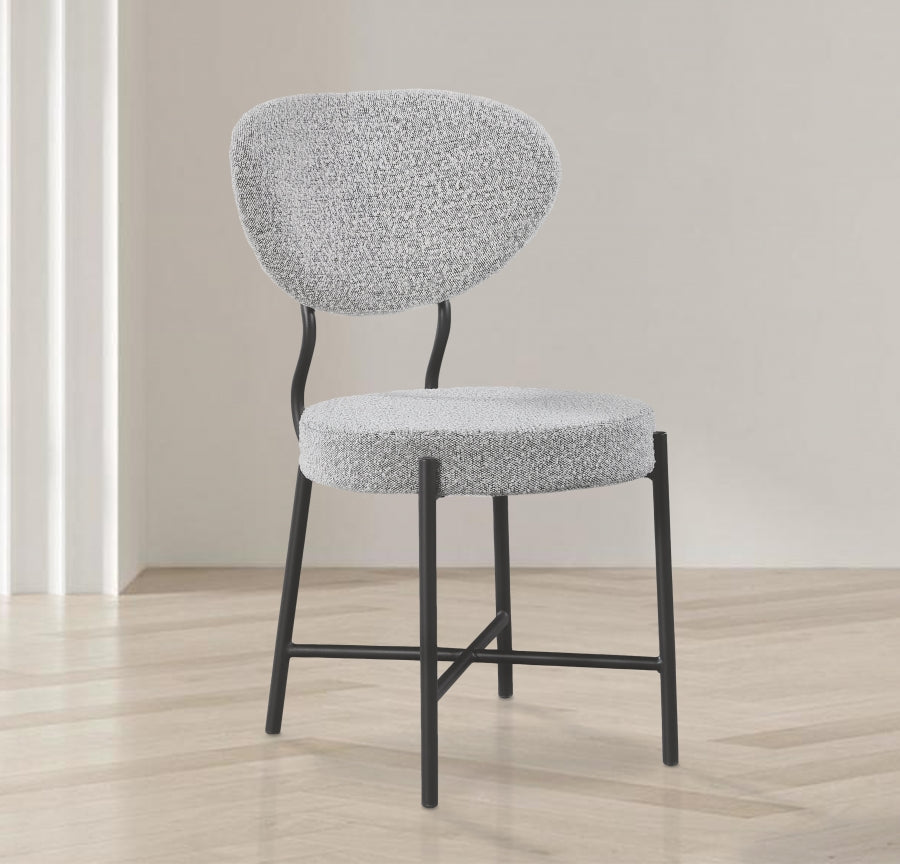 Chaise de salle à manger Allure en tissu bouclé