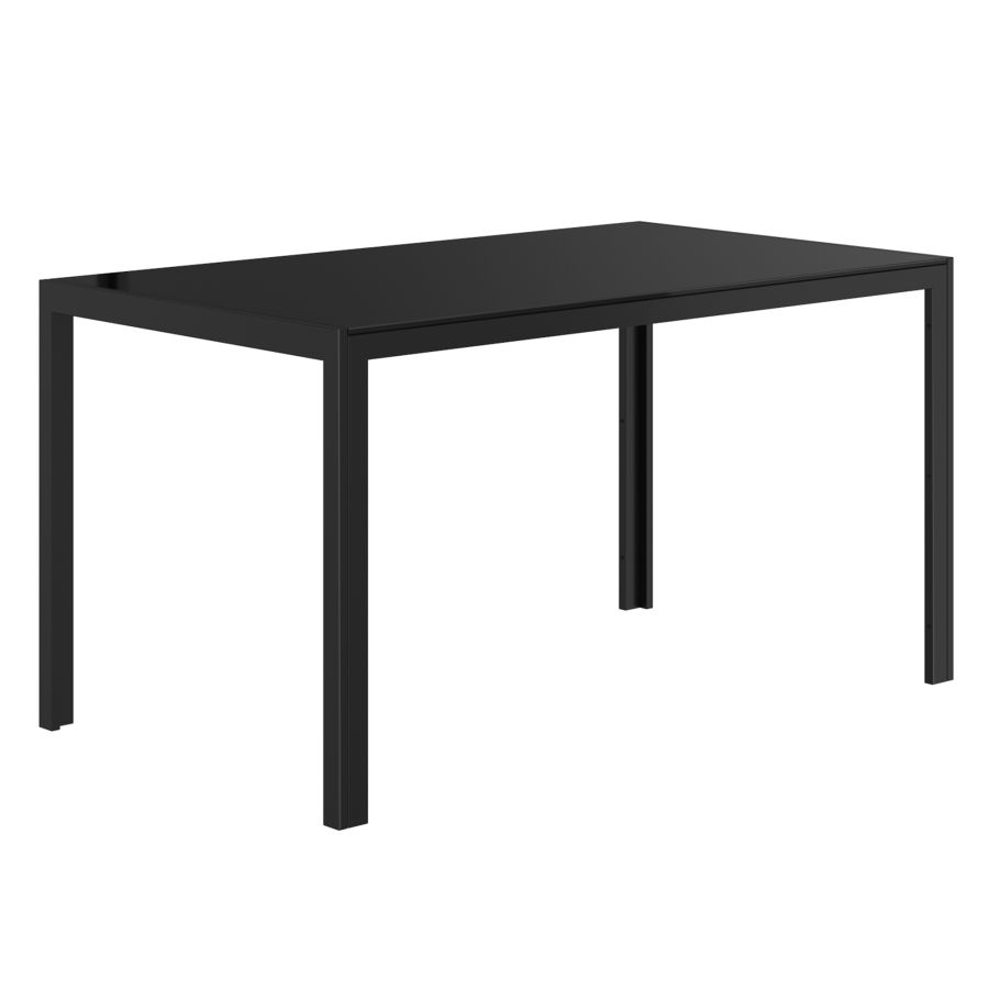 Table de salle à manger rectangulaire Contra en noir