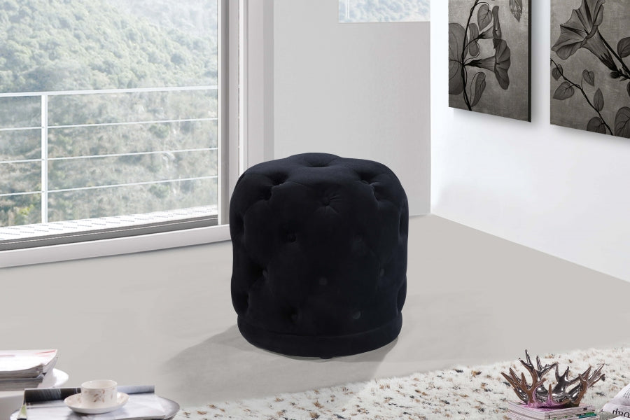 Pouf en velours Harper | Tabouret