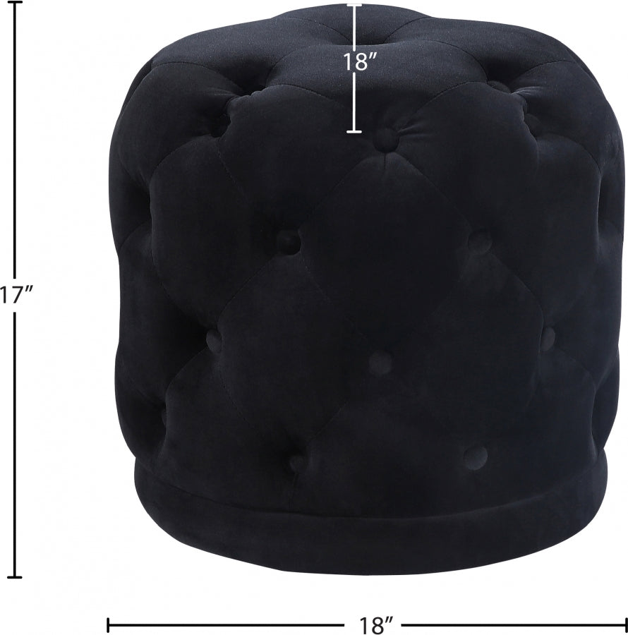 Pouf en velours Harper | Tabouret