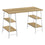 BUREAU D'ORDINATEUR - 48"L / NATUREL / MÉTAL BLANC
