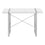 BUREAU D'ORDINATEUR - 48"L / BLANC / METAL ARGENT