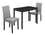 ENSEMBLE A DÎNER - ENSEMBLE 3PCS / CHAISES PARSON LIN NOIR / GRIS