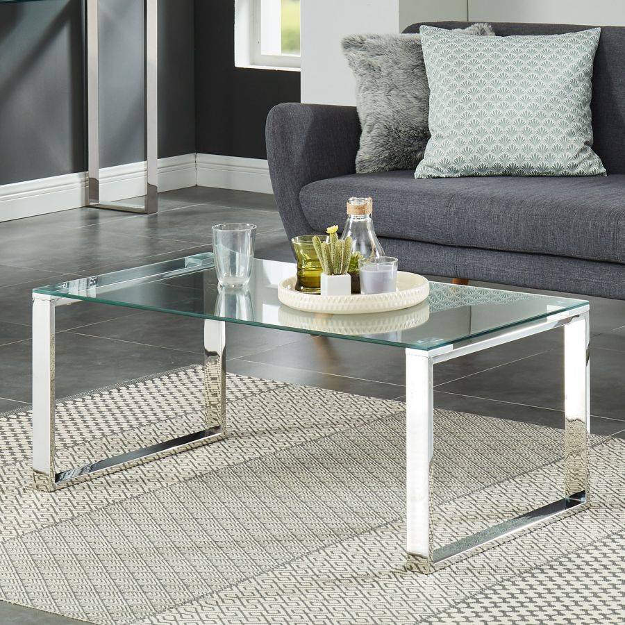 Table basse Zevon en argent