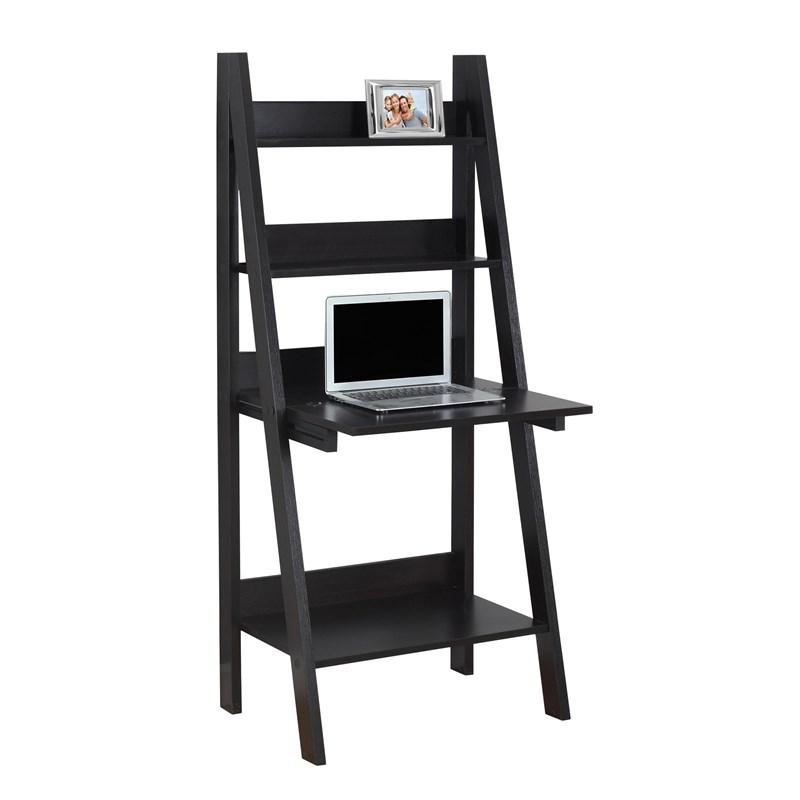 BUREAU D'ORDINATEUR - 61"H / STYLE ÉCHELLE ESPRESSO
