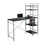 BUREAU D'ORDINATEUR - 48"L / DESSUS ESPRESSO / METAL ARGENT