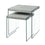 TABLE GIGOGNE - ENSEMBLE 2PCS / CIMENT GRIS / VERRE TREMPE