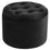 Pouf de rangement rond Talia en noir
