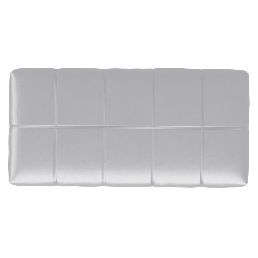Pouf de rangement rectangulaire Bella en blanc