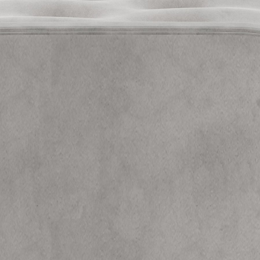 Pouf/banc de rangement Sabel gris avec pattes dorées vieillies