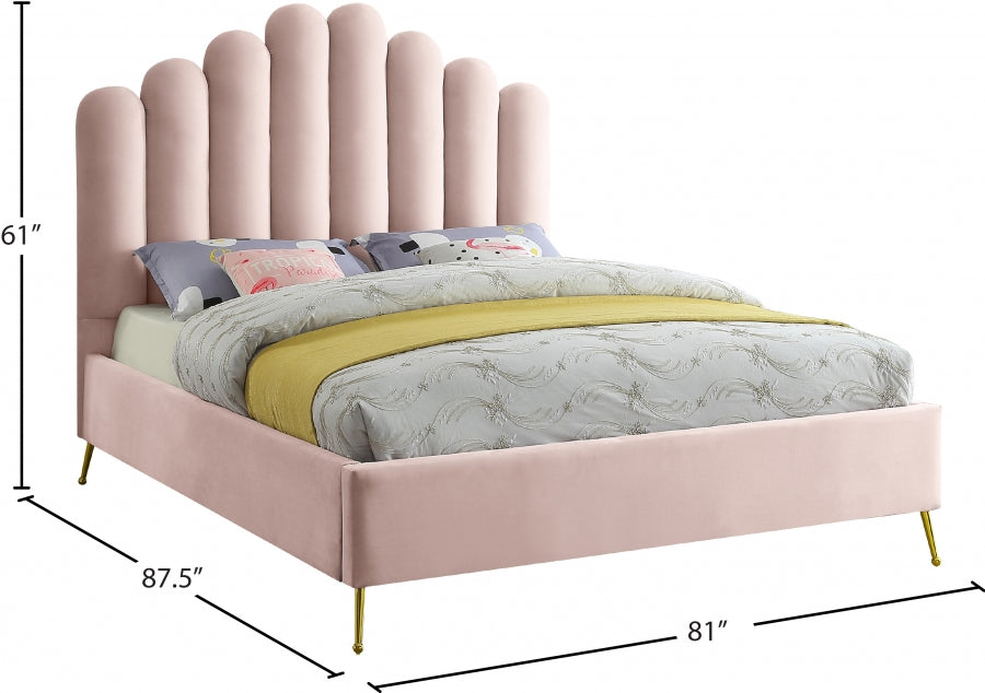 Lit en velours Lily