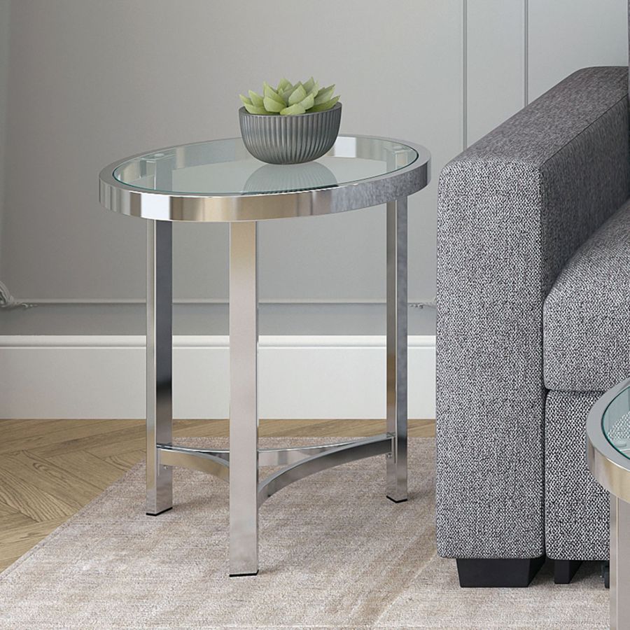 Table d'appoint Strata en chrome