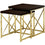 TABLE GIGOGNE - ENSEMBLE 2PCS / ESPRESSO / MÉTAL DORÉ