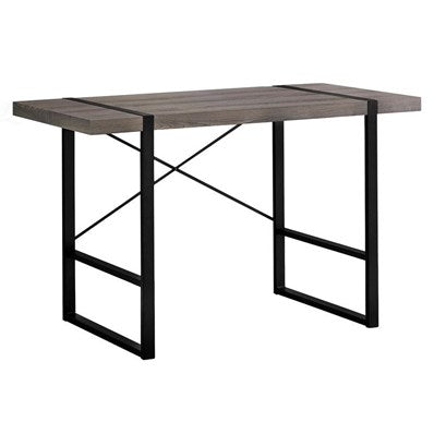BUREAU D'ORDINATEUR - 48"L / NOYER / METAL NOIR