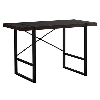 BUREAU D'ORDINATEUR - 48"L / ESPRESSO / METAL NOIR
