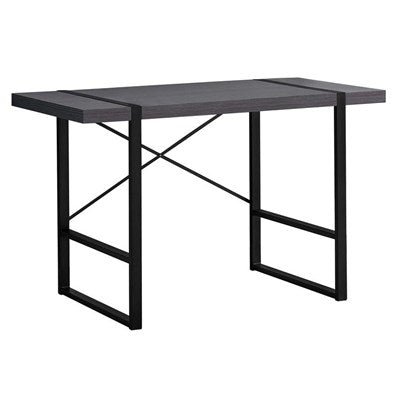 BUREAU D'ORDINATEUR - 48"L / GRIS / METAL NOIR
