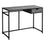 BUREAU D'ORDINATEUR - 42"L / SIMILI PIERRE GRIS / METAL NOIR