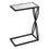 TABLE D'APPOINT - 25"H / ASPECT MARBRE BLANC / METAL NOIR